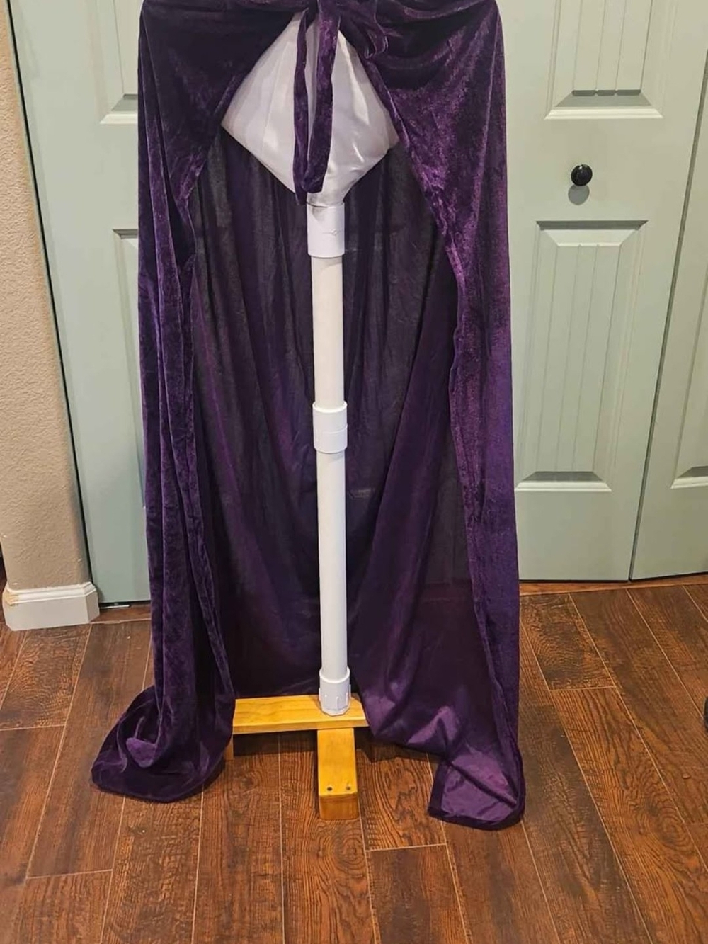 Purple Velvet Kids Costume Cloak - Classic Hooded Cape- Unisex OS